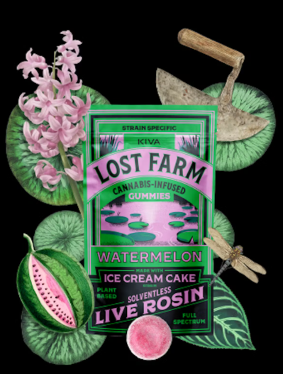 Photograph of product: Watermelon x Ice Cream Cake Live Rosin 10pk Gummies | 100mg