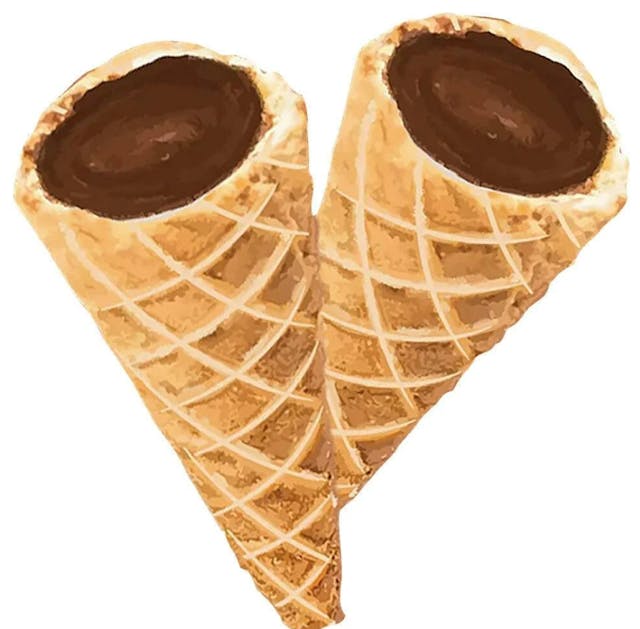 Photograph of product: Just The Tip Live Resin Chocolate Filled Waffle Cones 100MG - Dark Chocolate W/ Sea Salt
