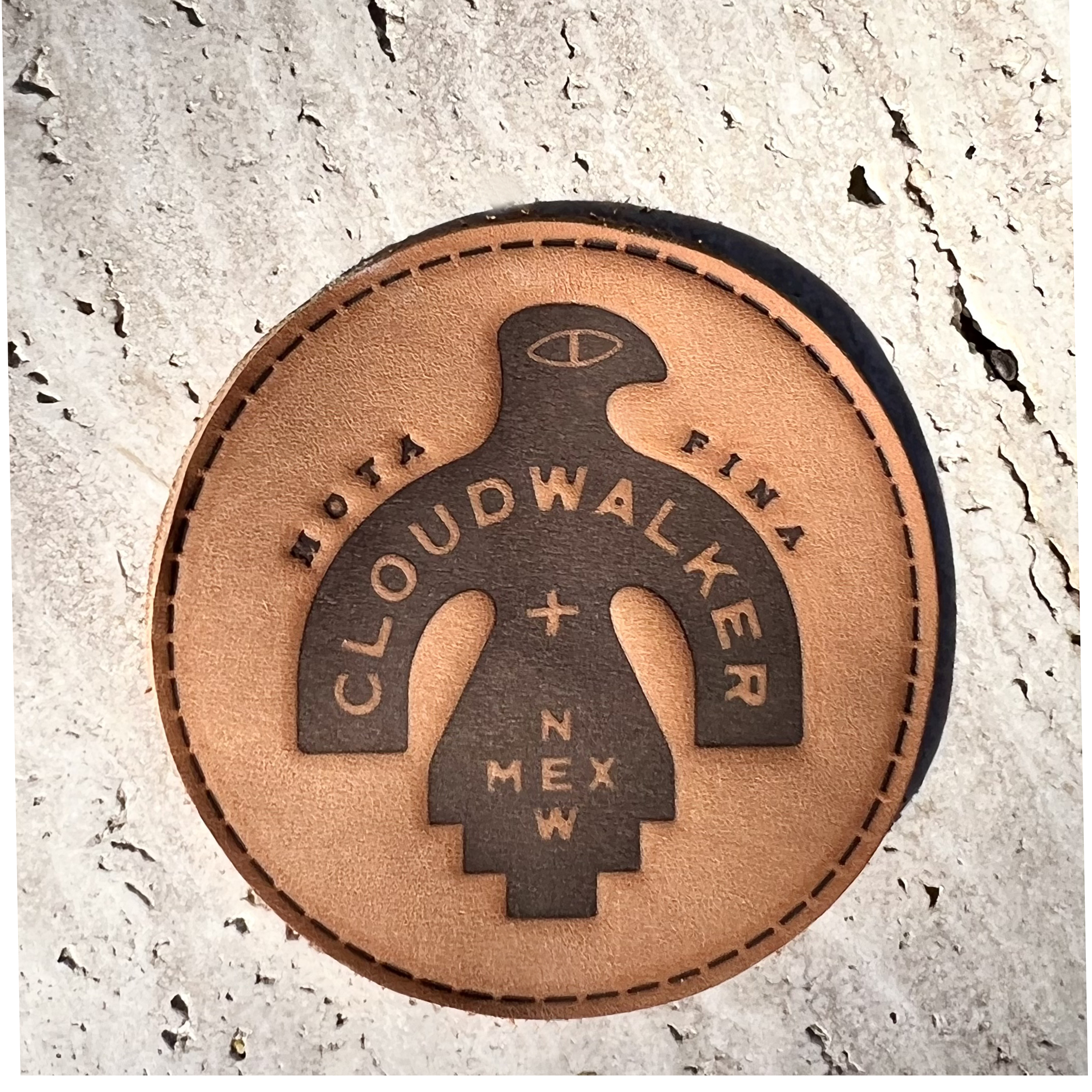 Photograph of product: Leather Patch Thunderbird Logo