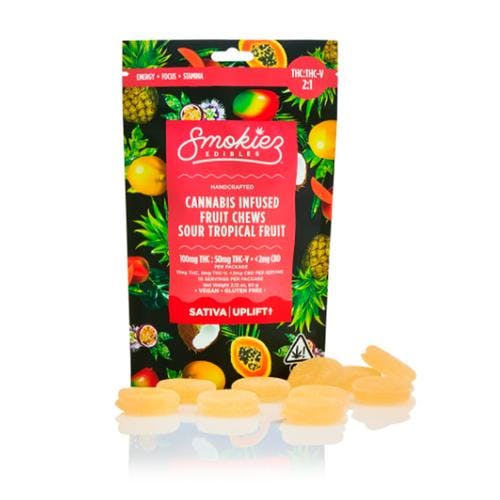Photograph of product: Smokiez Gummies 2:1 TH-oui/TH-ouiV 150mg UPLIFT - Cherry