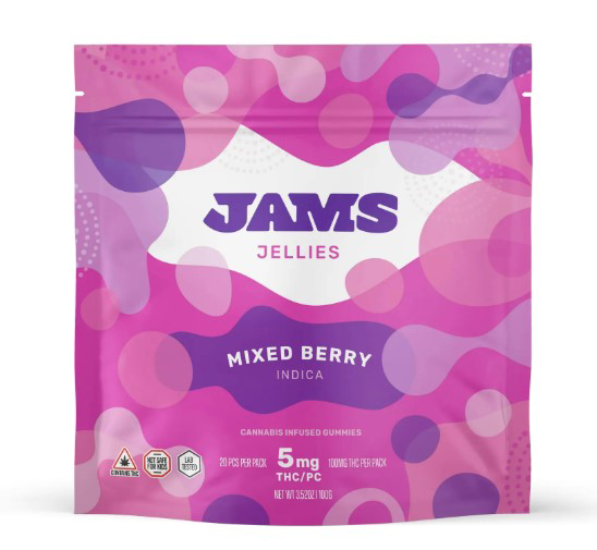Photograph of product: Jams | Mixed Berry Jellies | 100mg Oui'd