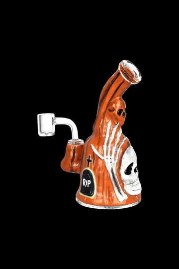 Photograph of product: Haunted Gourd Enamel on Glass Dab Rig - 7" - 14mm F