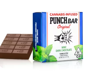 Photograph of product: Mint Dark Chocolate With Chocolate 100mg   100 Mg