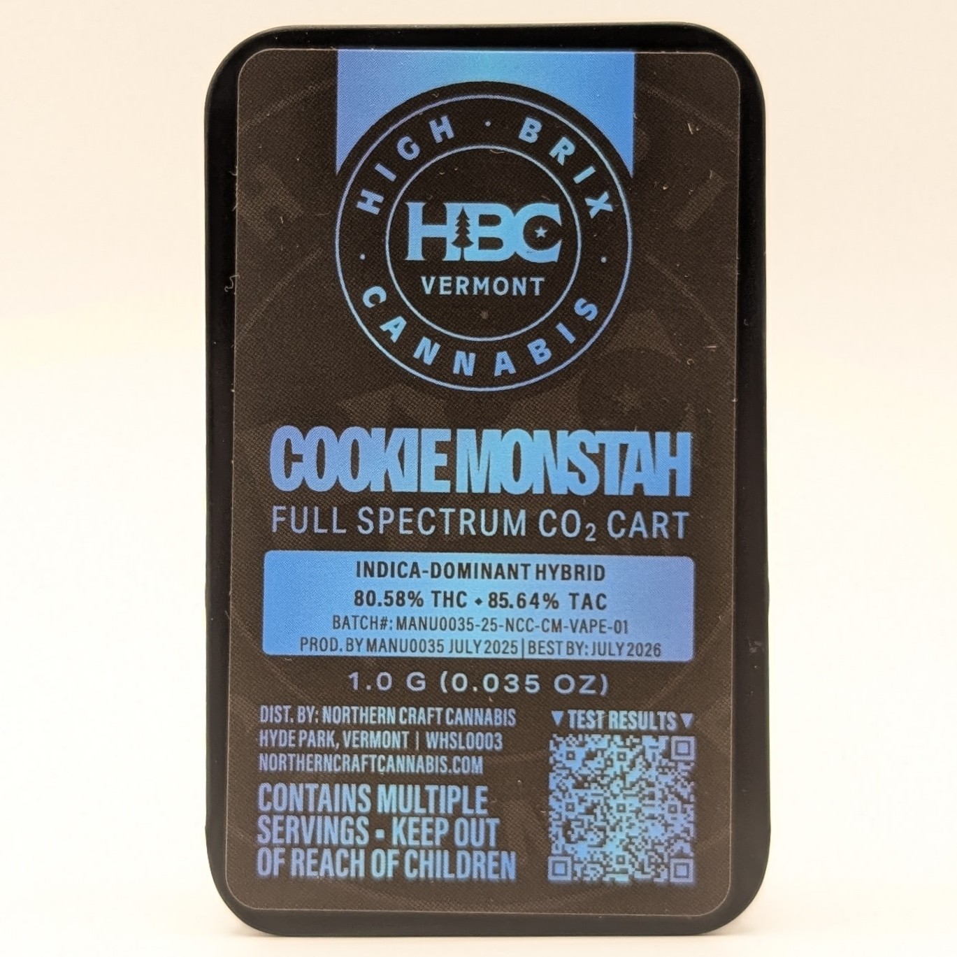 Photograph of product: Cookie Monstah 1g Full Spectrum Cart