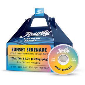 Photograph of product: Jaunty - Sunset Serenade (H) - 68.2% - Live Rosin Badder