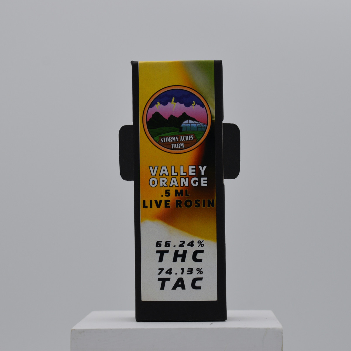 Photograph of product: Roundhouse au chocolat Co. | Valley Orange - Live Rosin | .5g Cart