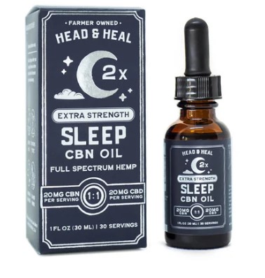 Photograph of product: Head & Heal | 2x Extra Strength Sleep CBN oil | 1:1 CBN:CBG