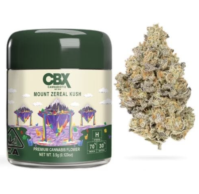 Photograph of product: CBX - FLOWER 1/8TH - MOUNT ZEREAL KUSH