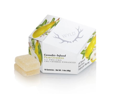 Photograph of product: Pear | 1:1 TH-oui:CBG | 5mg/20ct Gummies