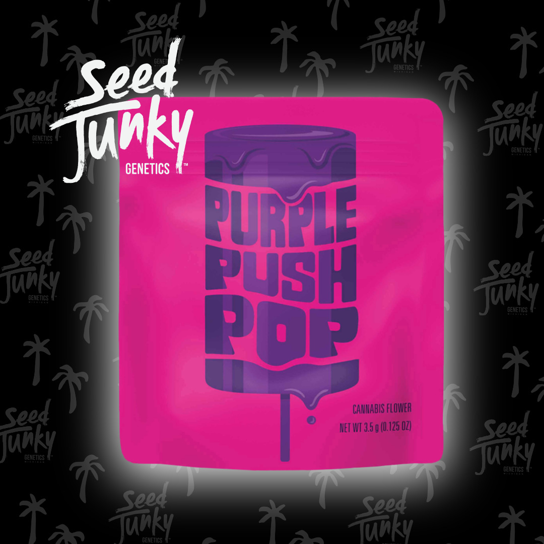 Photograph of product: AU Seed Junky: Purple Push Pop Prepackaged 14G