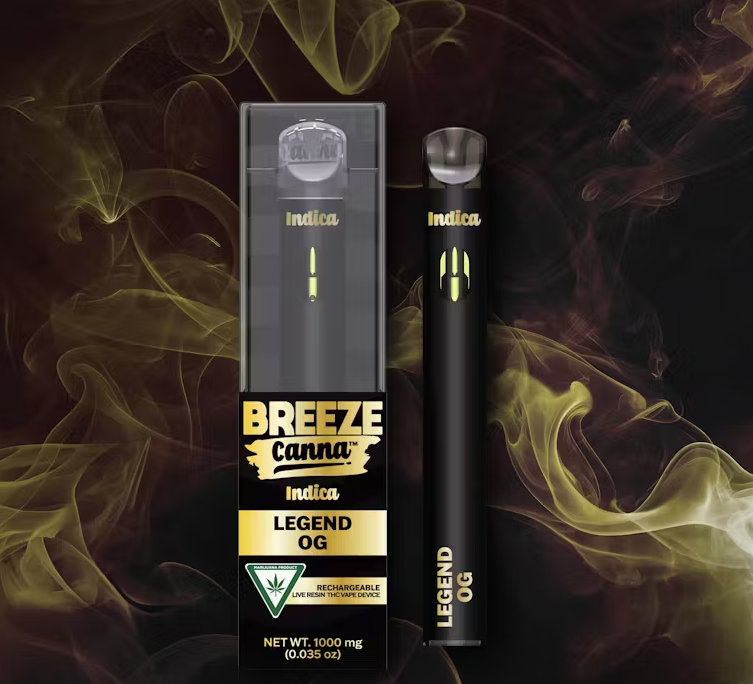 Photograph of product: BREEZE LIVE RESIN DISPOSABLE | OG KUSH
