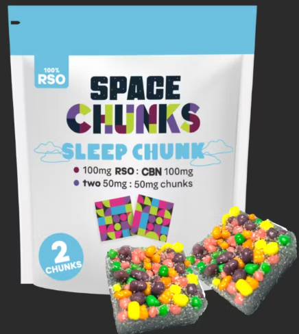 Photograph of product: HIJNX | RSO TH-oui:CBN 1:1 Space Chunks - 2pk | Edible