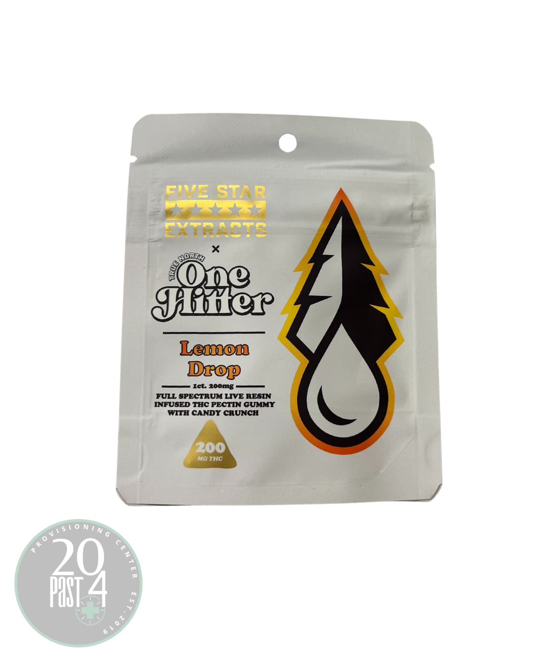 Photograph of product: True North Collective | Live Resin One Hitter | Lemon Drop | 200mg