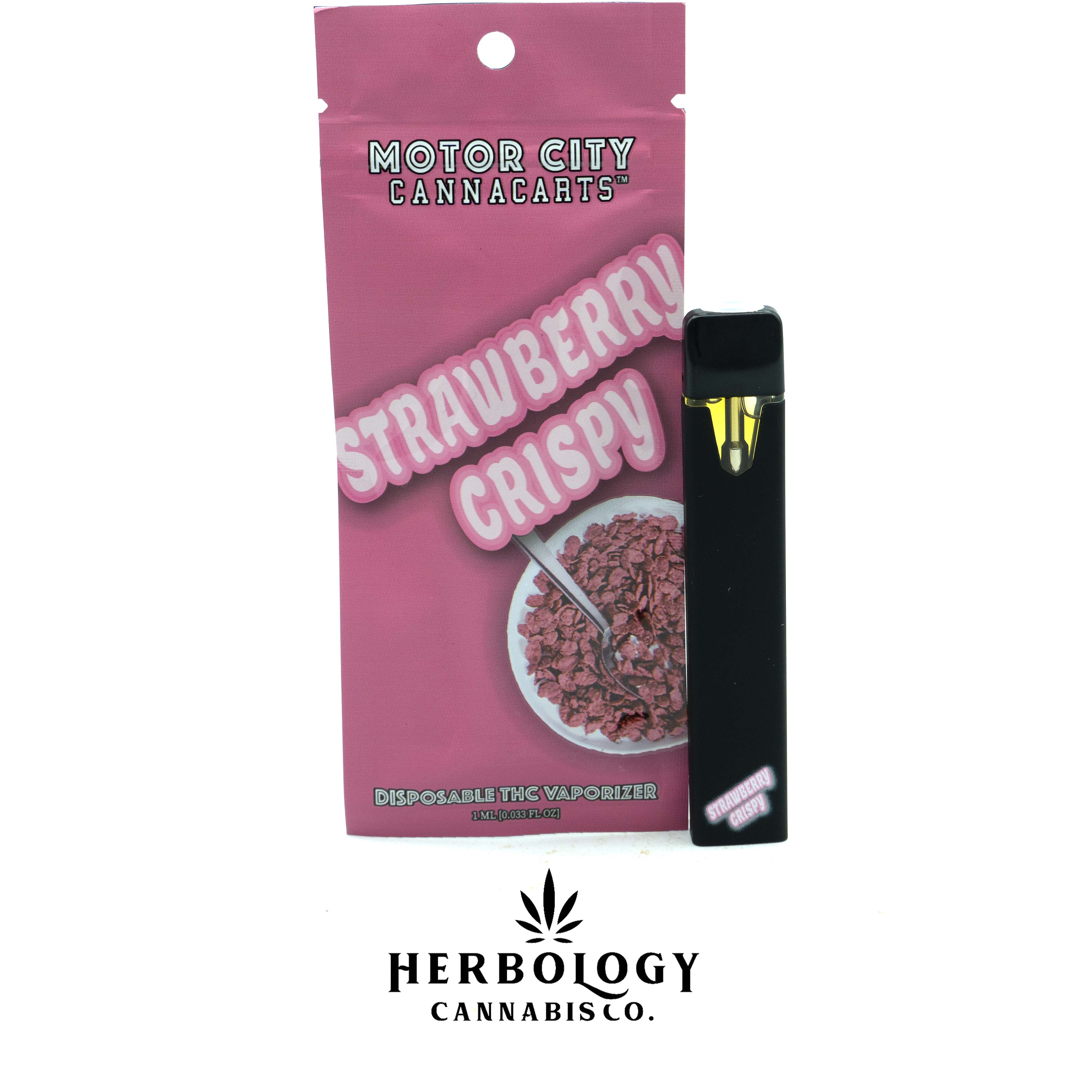Photograph of Product: Motorcity Carts | Disposable | Strawberry Crispy | 1g
