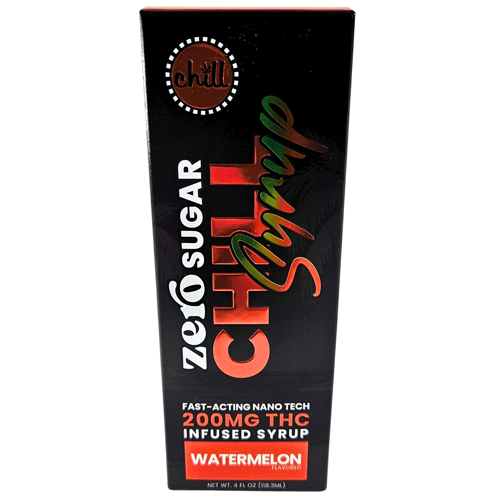 Photograph of product: CHILL MEDICATED | Syrup | Sugar Free | Watermelon | 200mg