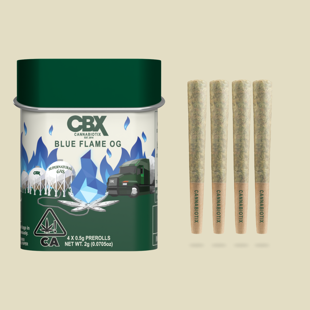 Photograph of product: 4 PACK - BLUE FLAME OG .5G - CANNABIOTIX