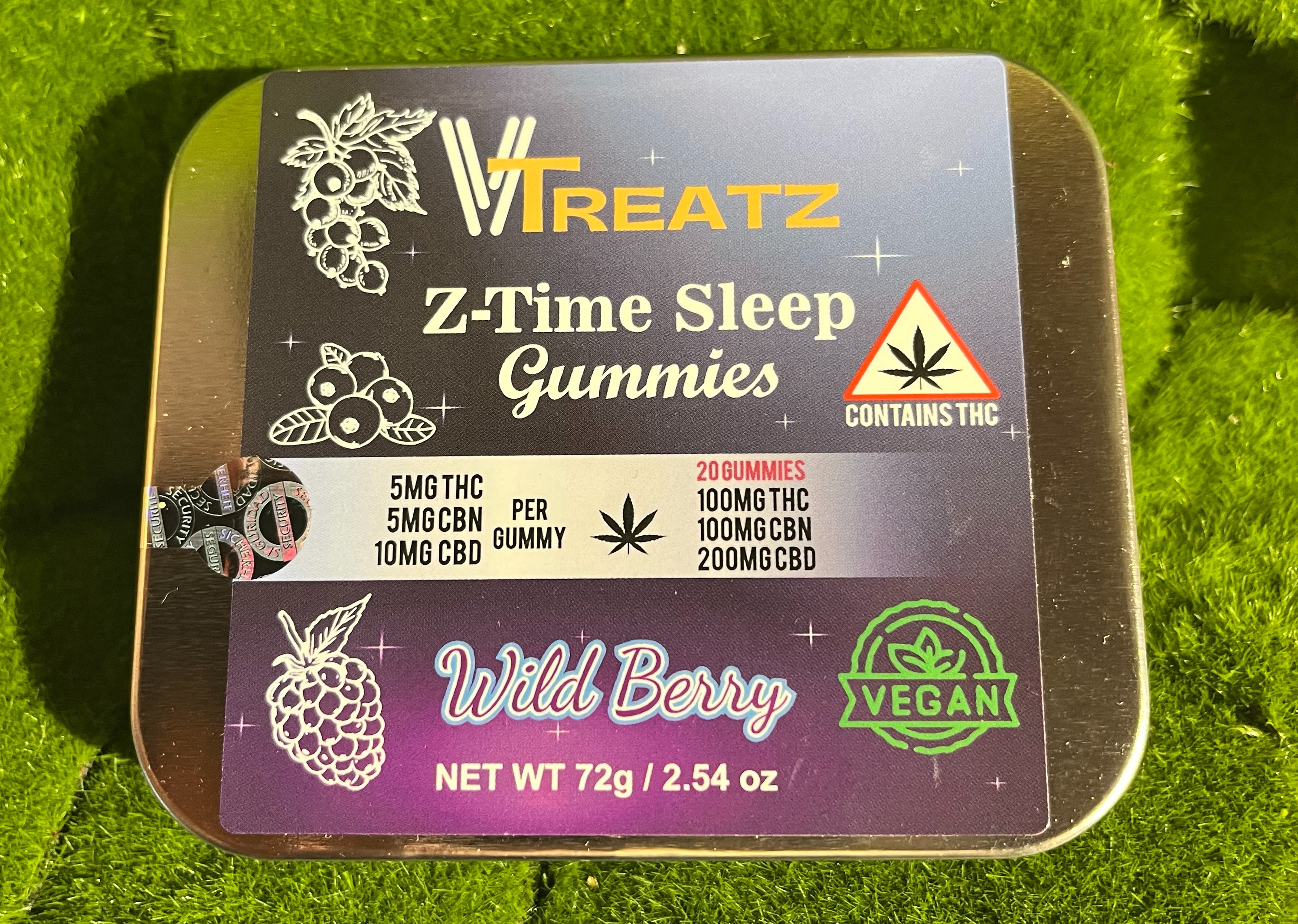 Photograph of product: 100mg Edible Pack | Z-Time Sleep Gummies | VTreatz