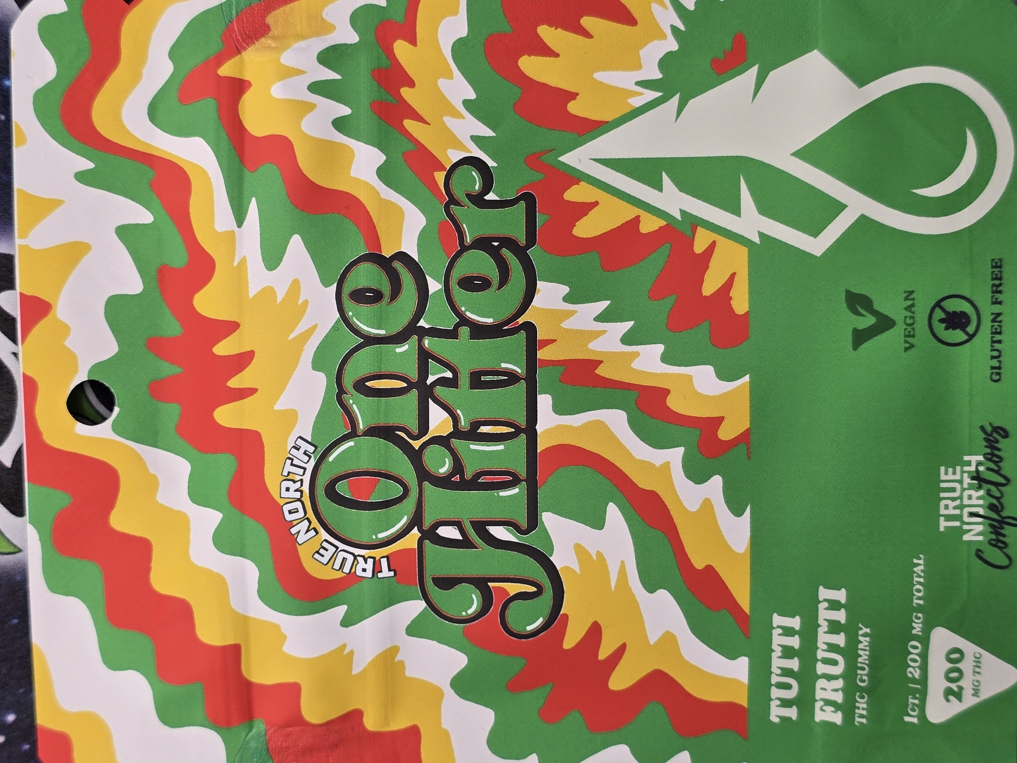 Photograph of product: True North | Tutti Fruitti | One Hitter 200mg Gummy