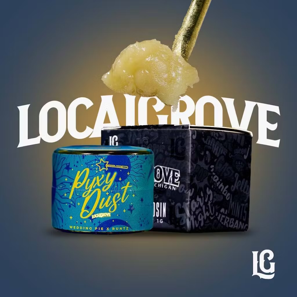Photograph of product: Local Grove: Pyxy Dust Live au chocolat Rosin 1G