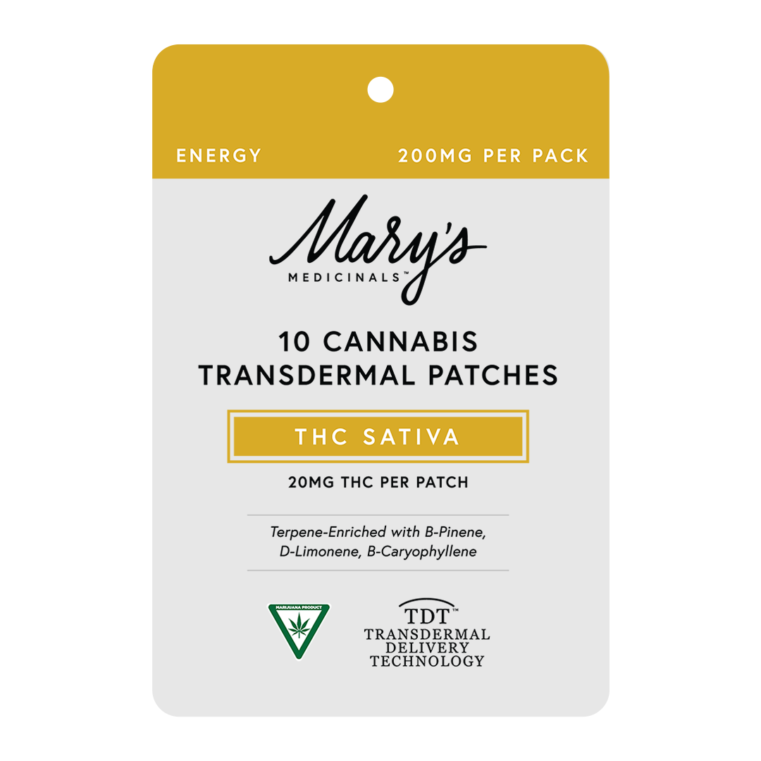 Photograph of product: Energy Oui'd | 200MG TH-oui Transdermal Patch (10ct) | Mary's Medicinals