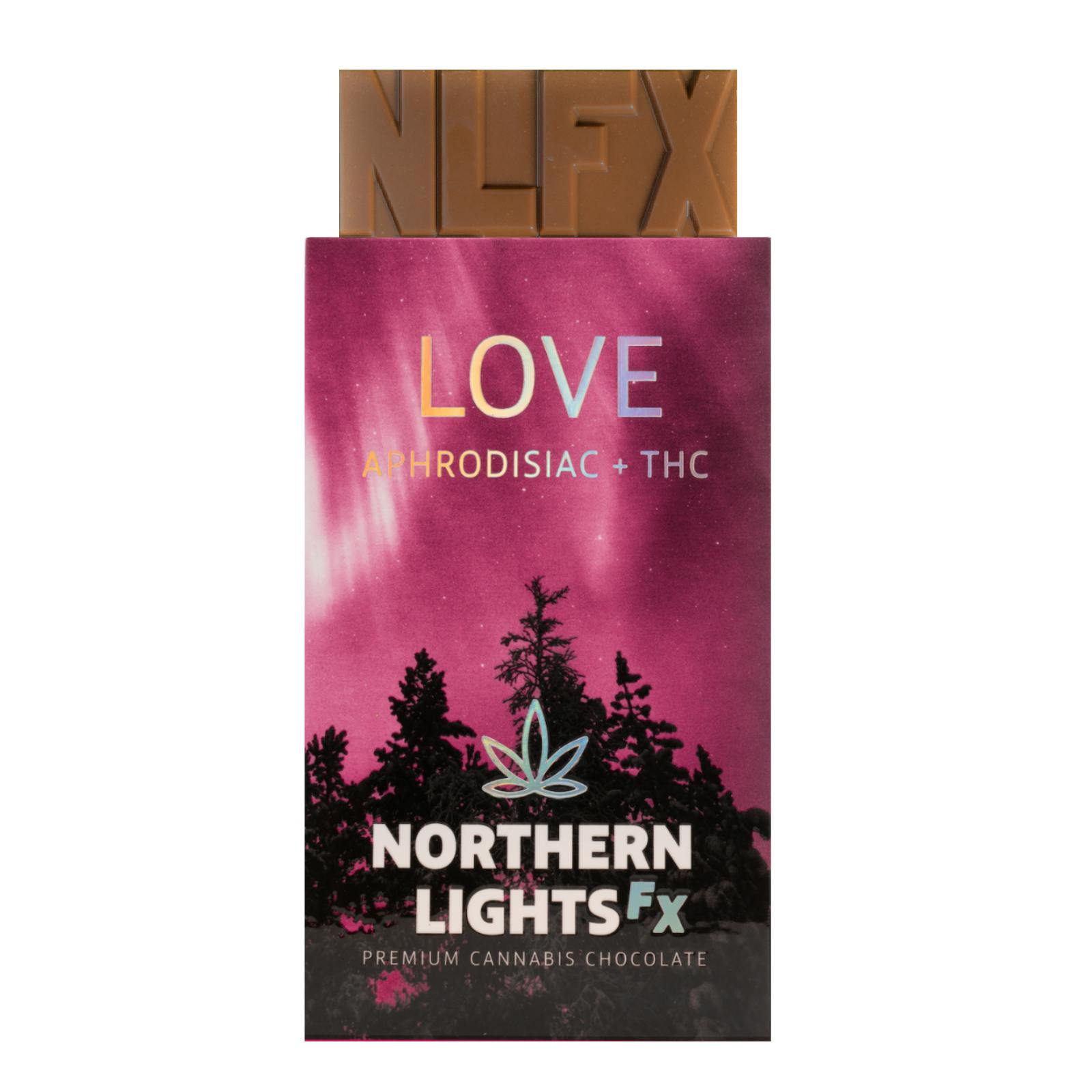 Photograph of product: Northern Lights FX - Chocolate Bar - 200mg - 4:1 TH-oui/CBG - Love