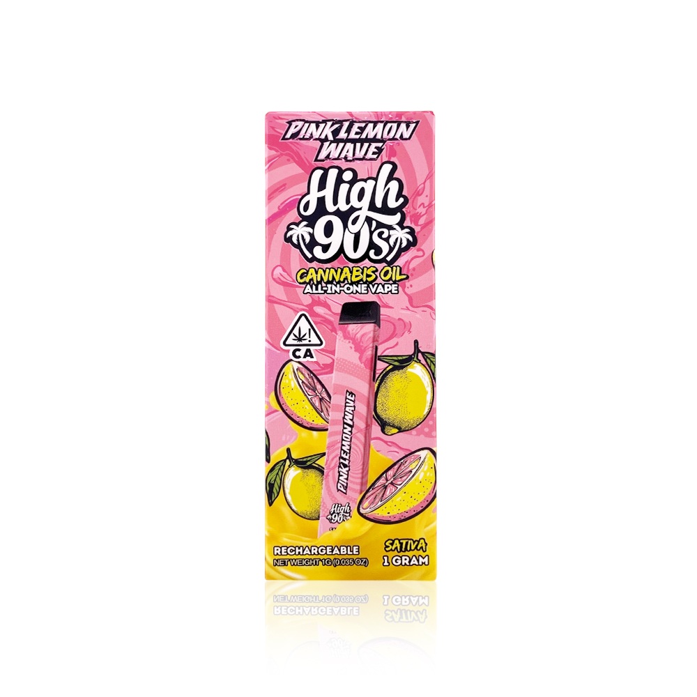 Photograph of product: HIGH 90'S - All In One - Pink Lemon Wave - 1G