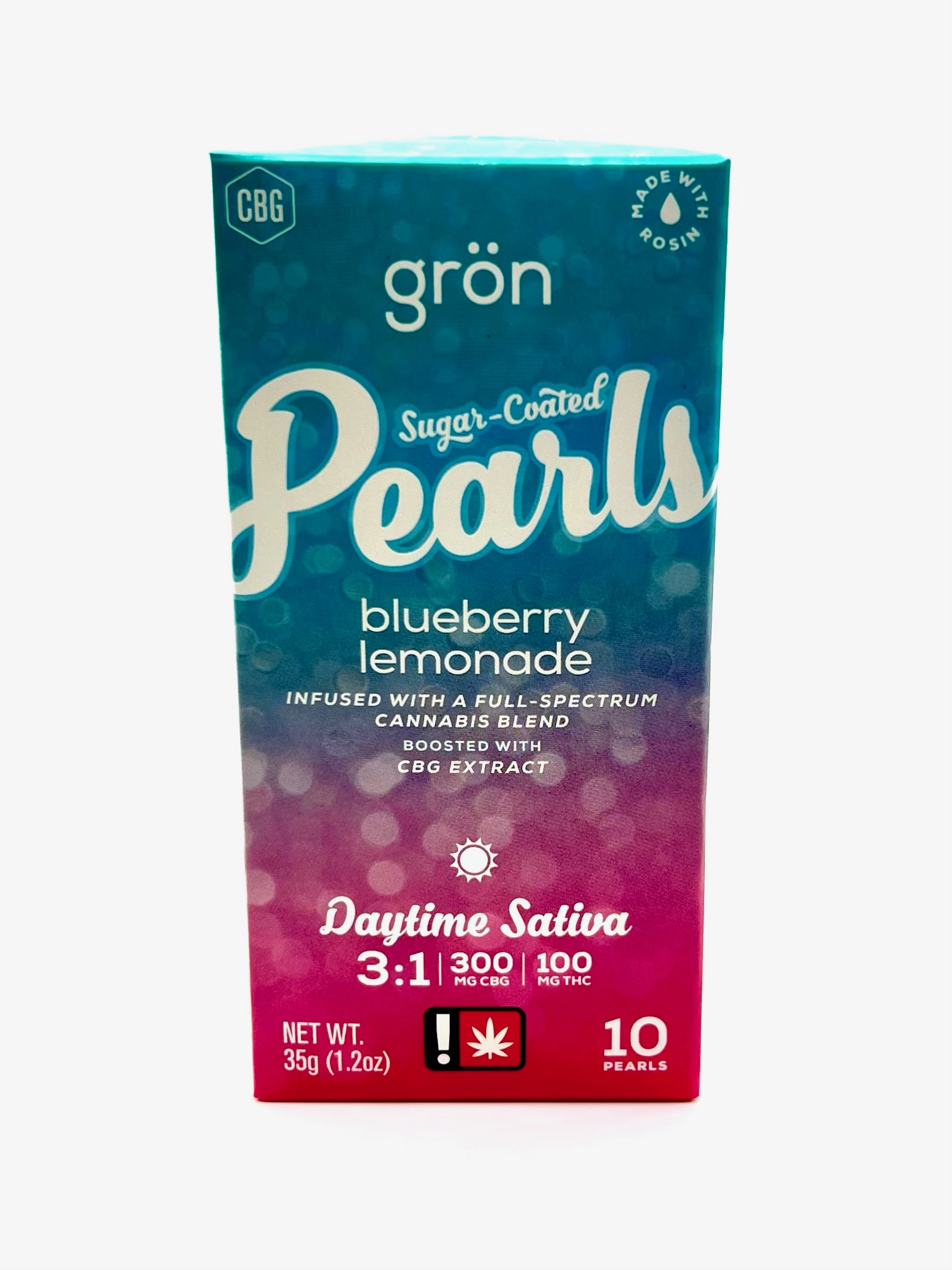 Photograph of product: Gron | Blueberry Lemonade 3:1 | TH-oui: CBG | Full Spectrum | Gummy 10pk