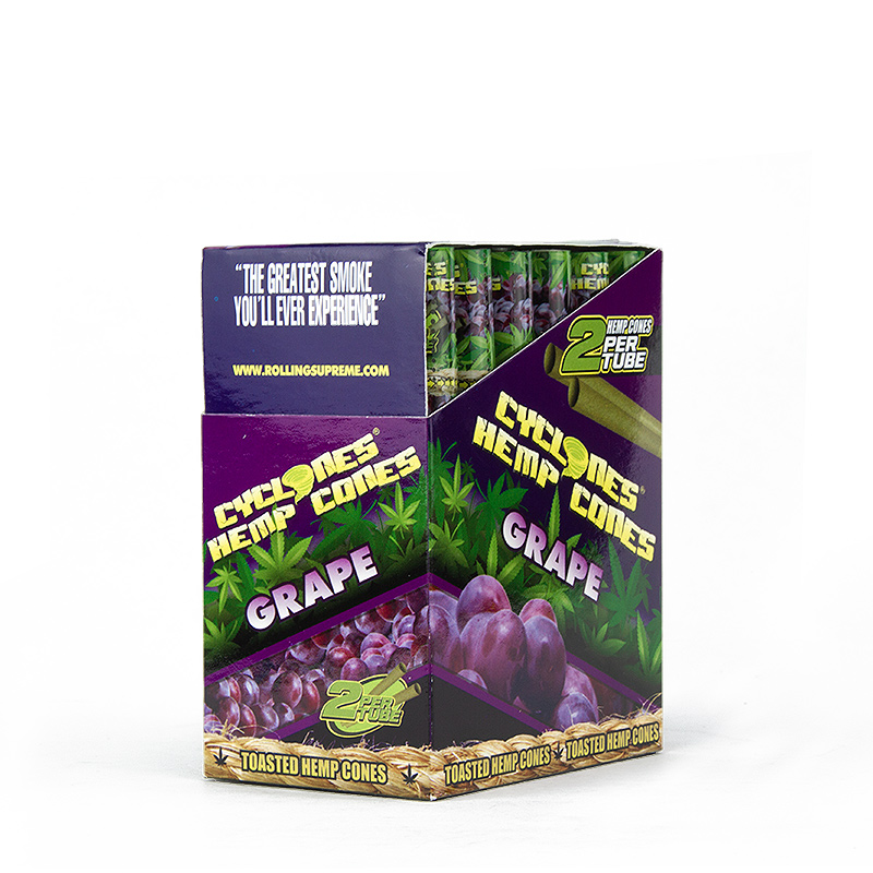 Photograph of product: Cyclones | Grape | Pre-Rolled Transparent Cones