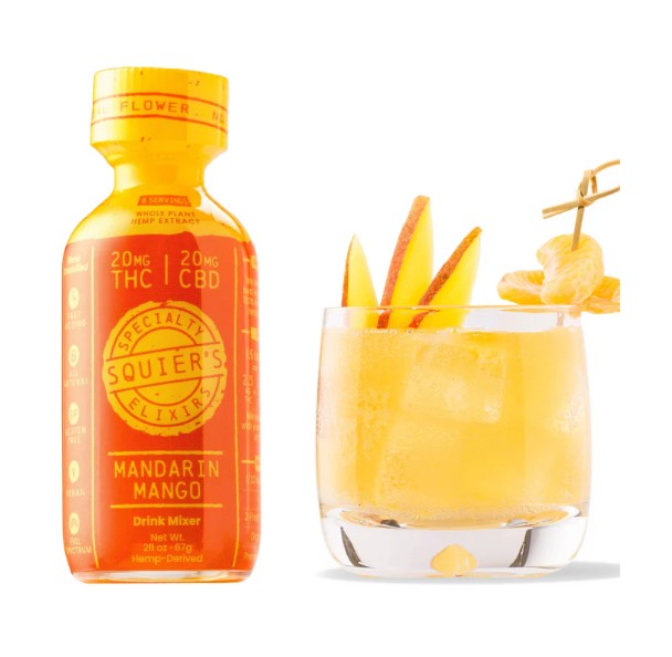 Photograph of product: Squier's Elixirs  | Mandarin Mango | 500mg 4oz. au chocolat Rosin Drink Mixer