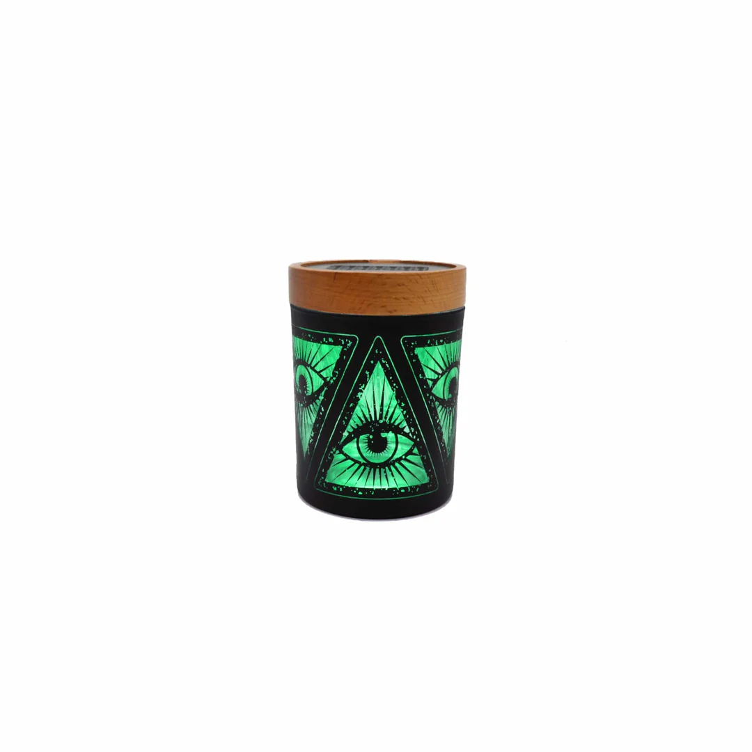 Photograph of product: SoleStash Illuminati Green Stah Jar 3.5"