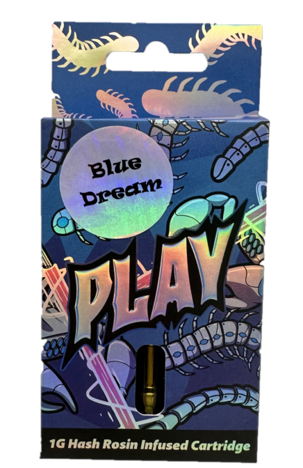 Photograph of product: Play Blue Dream au chocolat Rosin Infused Cartridge Rec