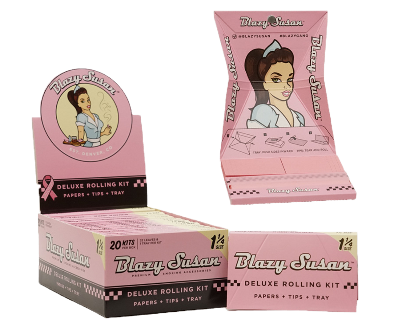 Photograph of Product: Blazy Susans Pink 1 1/4 Deluxe Rolling Kit