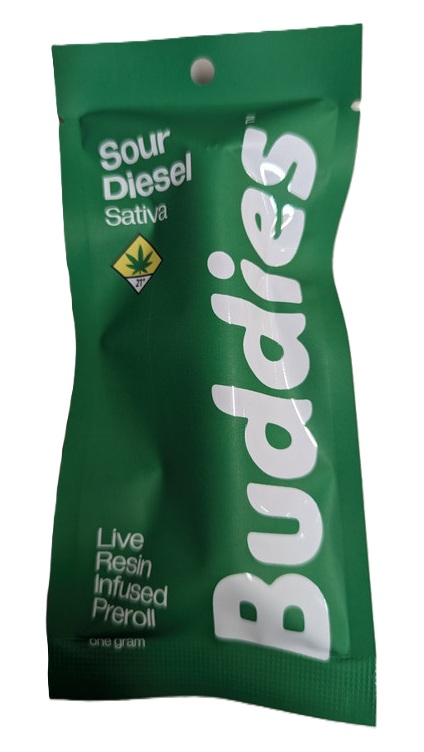 Photograph of product: *CUSTOMER APPRECIATION* Sour Diesel Live Resin Infused Preroll Buddies
