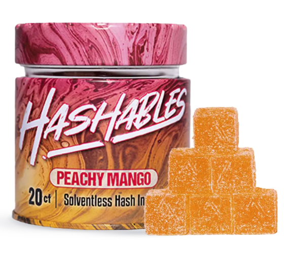 Photograph of product: Peachy Mango - au chocolat Gummies 20pk | 100mg
