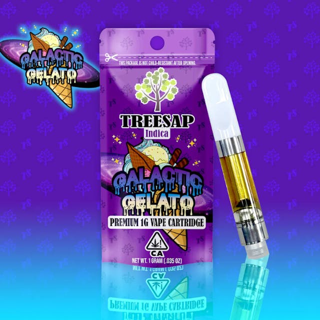 Photograph of product: Treesap - Cart 1g (IND) - Galactic Gelato - 