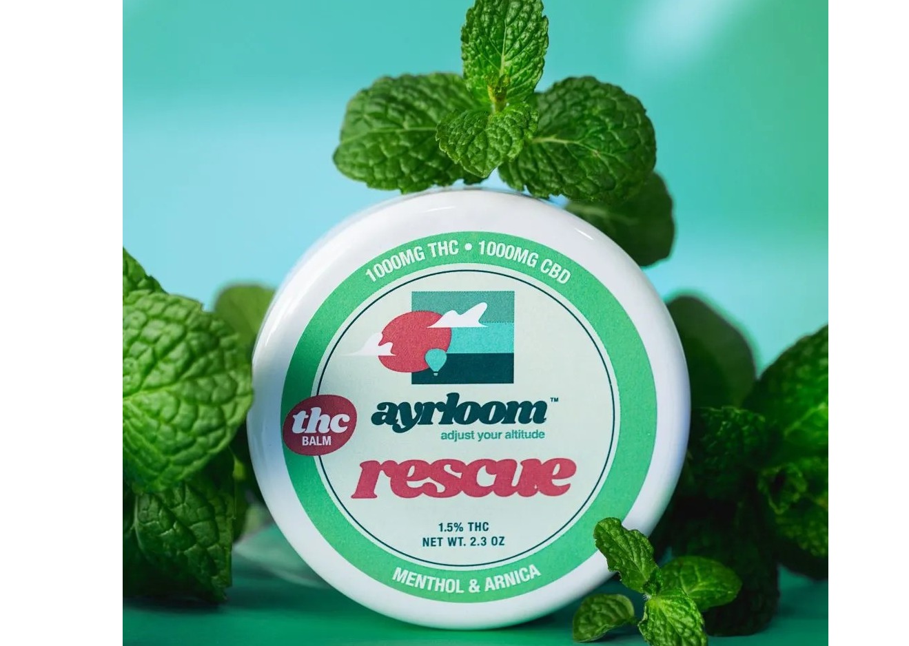 Photograph of product: Ayrloom | Rescue | 1:1 TH-oui / CBD l | 2.3oz Topical