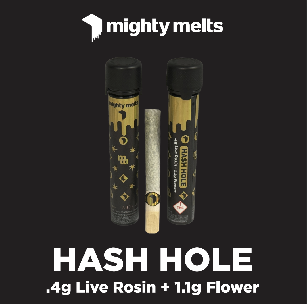 Photograph of product: Mighty Melts - au chocolat Hole Infused Preroll - StrawBurst (S)