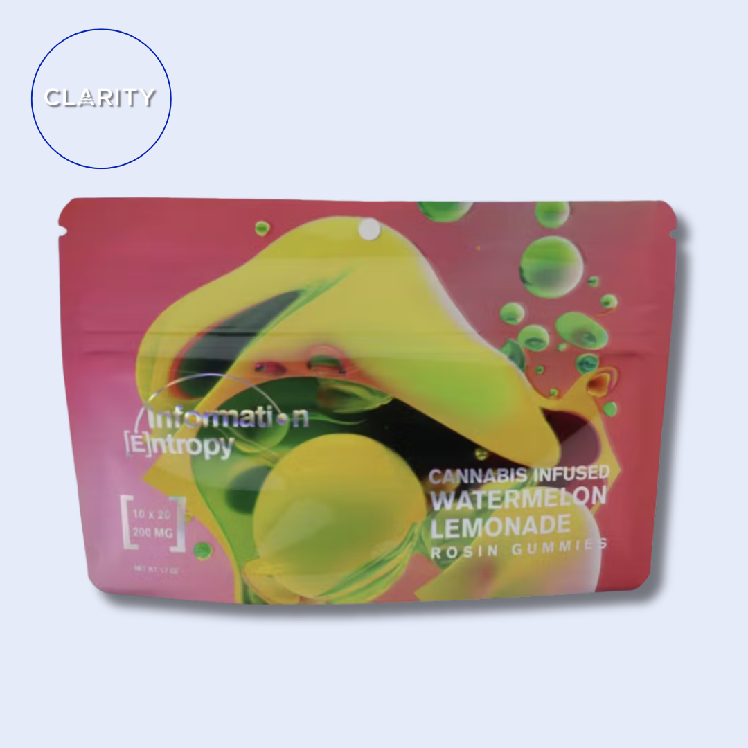Photograph of product: Information Entropy | 200mg Rosin Gummies | Watermelon Lemonade