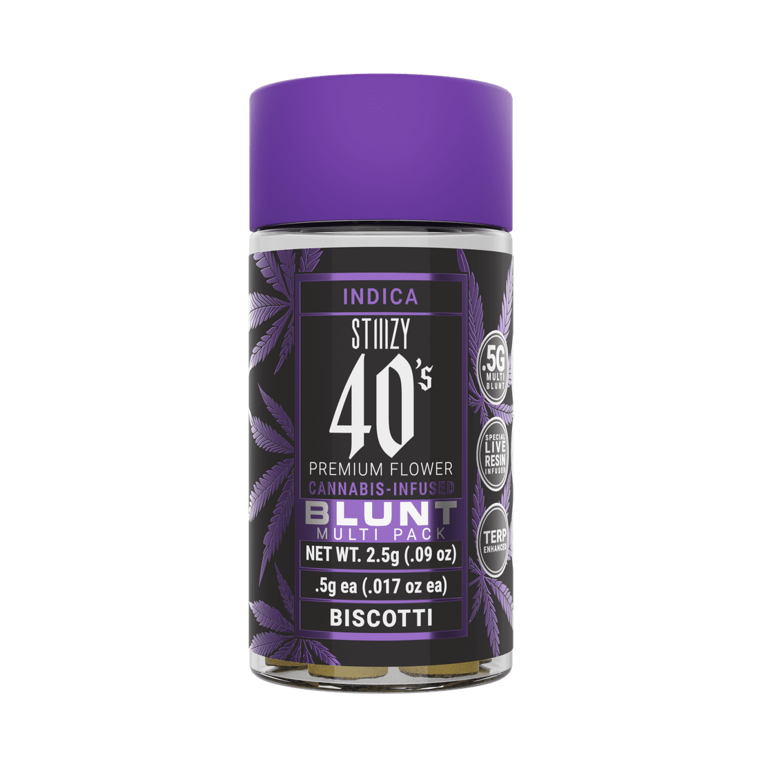 Photograph of product: AU Stiiizy: Biscotti (I) 5 Pack Infused Blunts (5 X .5G)