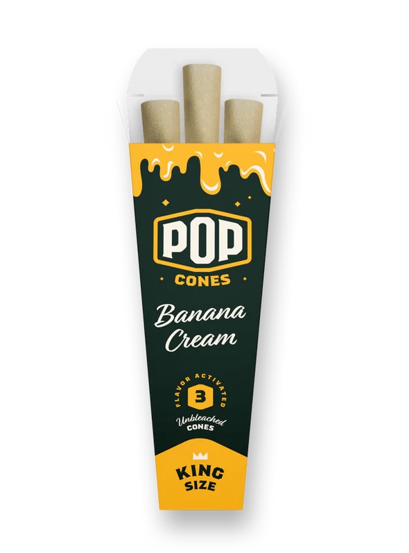 Photograph of product: Pop Cones Banana Cream 1  Cone 6-Pack