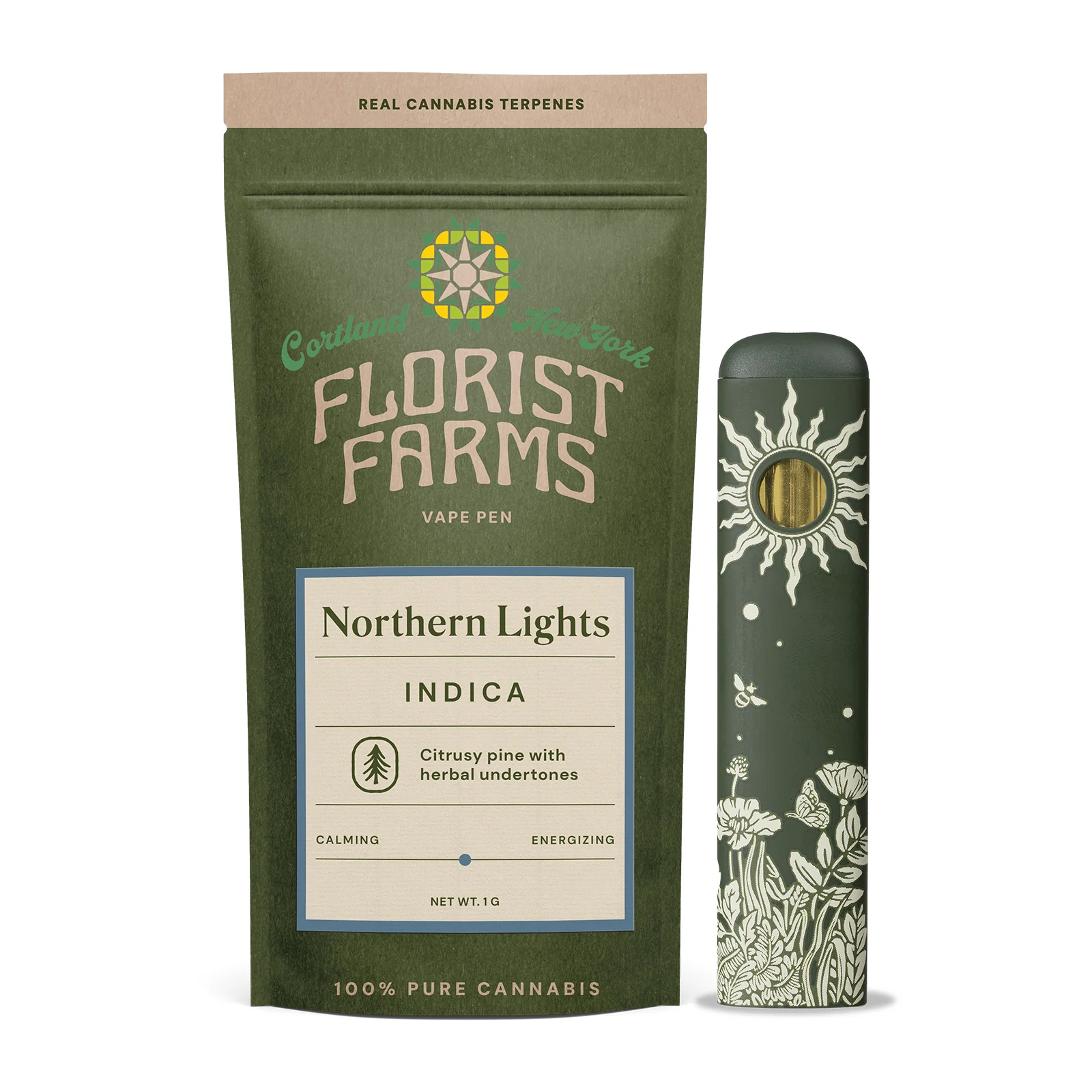 Photograph of product: Florist Farms | Northern Lights AIO Vape 1g | Oui'd
