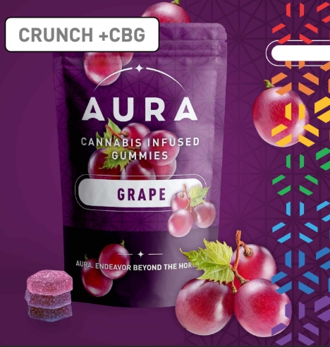 Photograph of product: Grape CRUNCH +CBG | 20 x 55mg