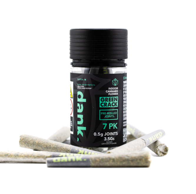 Photograph of product: Preroll | Dank | Green Crack | 7ct | 3.5g