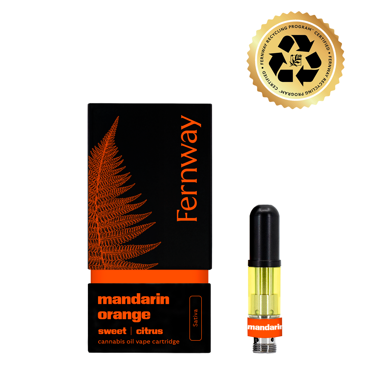 Photograph of product: Fernway Mandarin Orange (S) Cartridge 0.5g