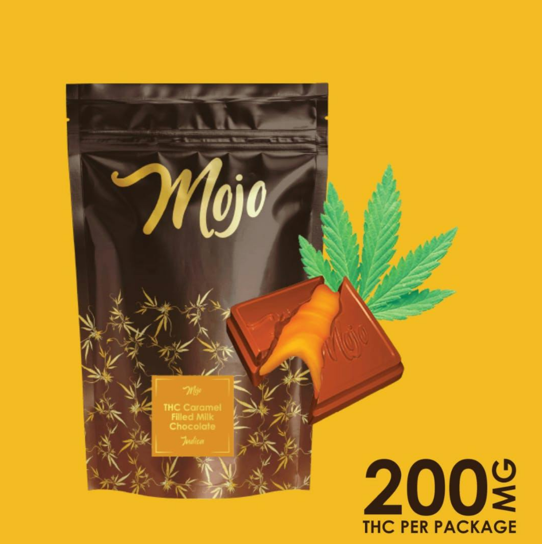 Photograph of product: Mojo - Caramel Filled Milk Chocolate Oui'd 200mg | 3/$25