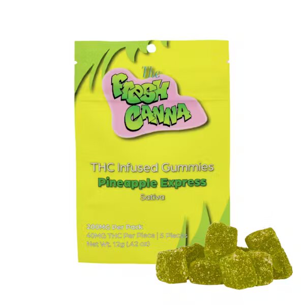 Photograph of product: Fresh Canna - 200mg Live Resin Gummies - Pineapple Express