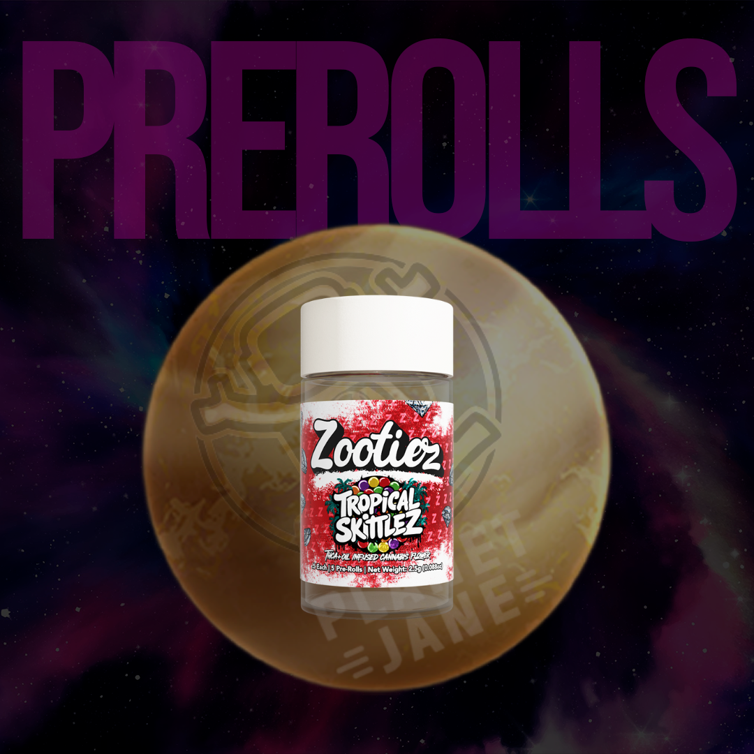 Photograph of product: Zootiez - .5g Infused Preroll 5pk - Tropical Skittlez