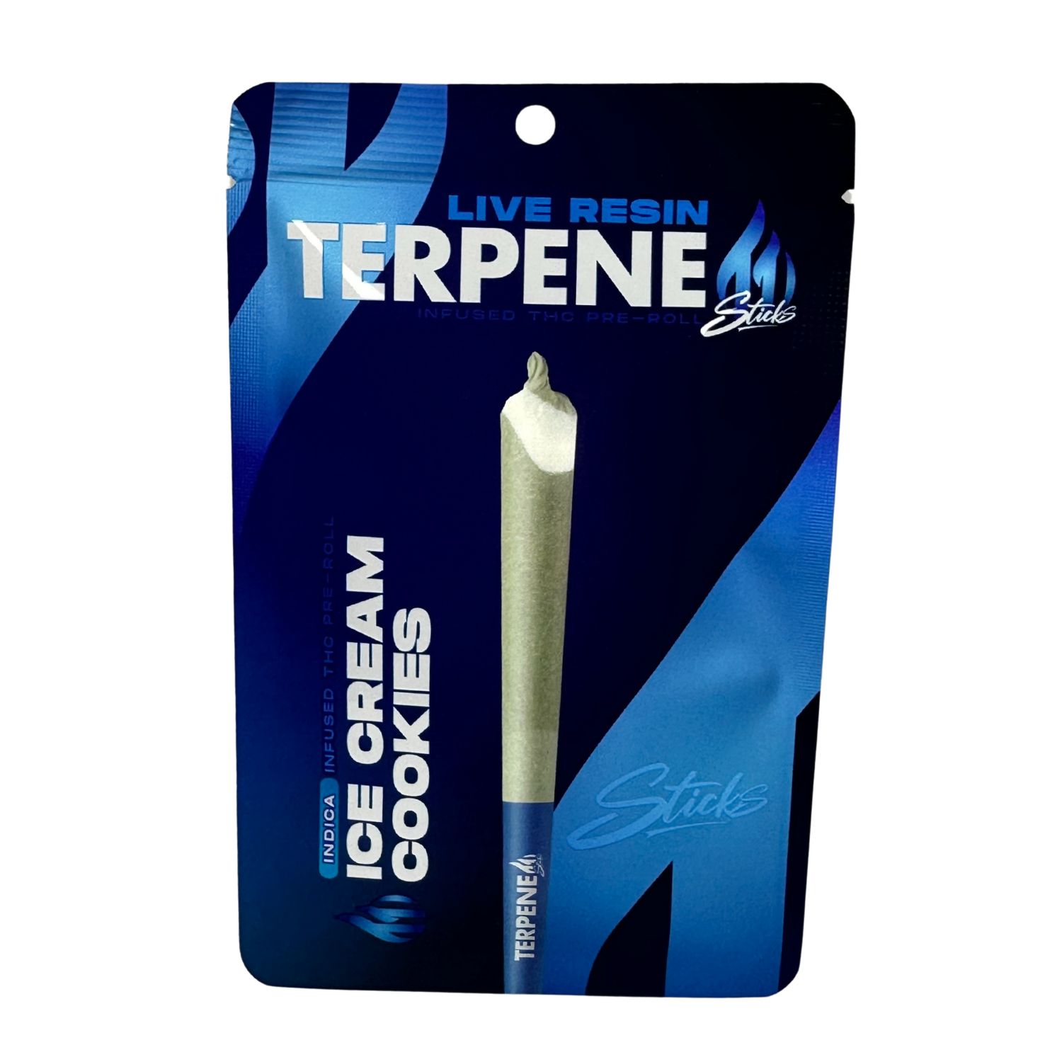 Photograph of product: TERPENE STICKS | ICE CREAM COOKIES LIVE RESIN INFUSED PREROLL | 1.2G