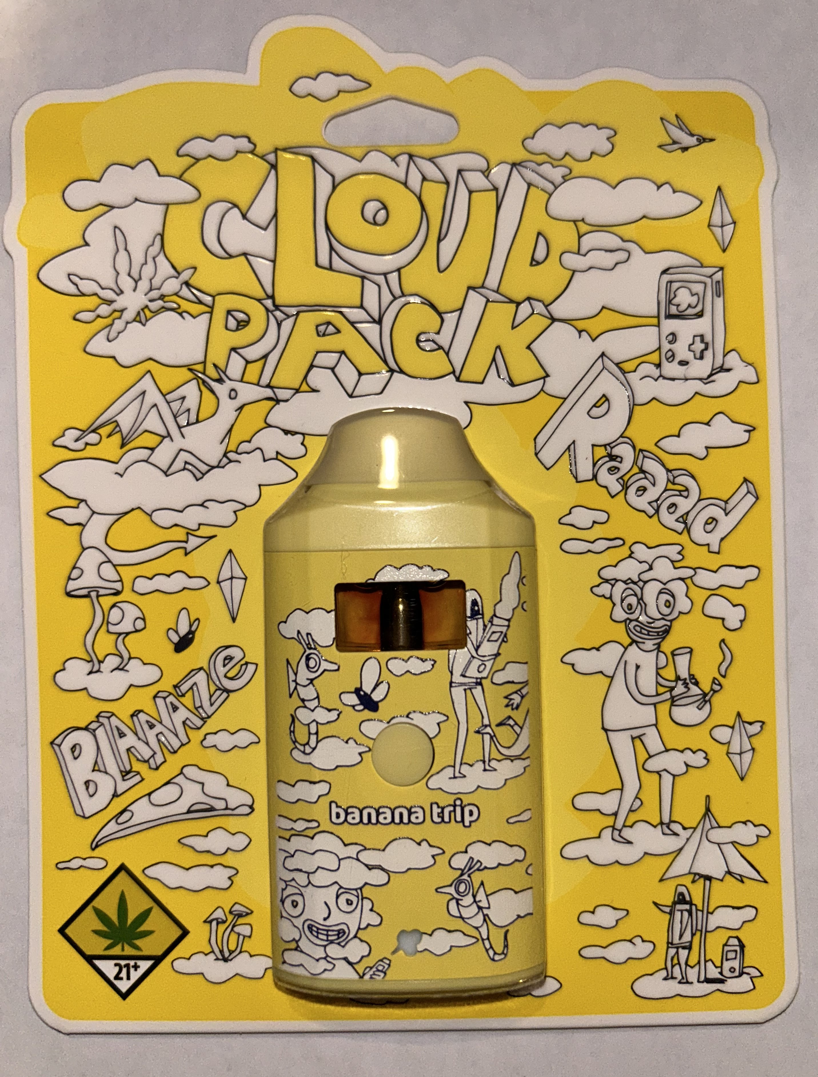 Photograph of product: FIRE BROS CLOUD PACK CARTRIDGE DISPOSABLE FLAVORED BANANA TRIP