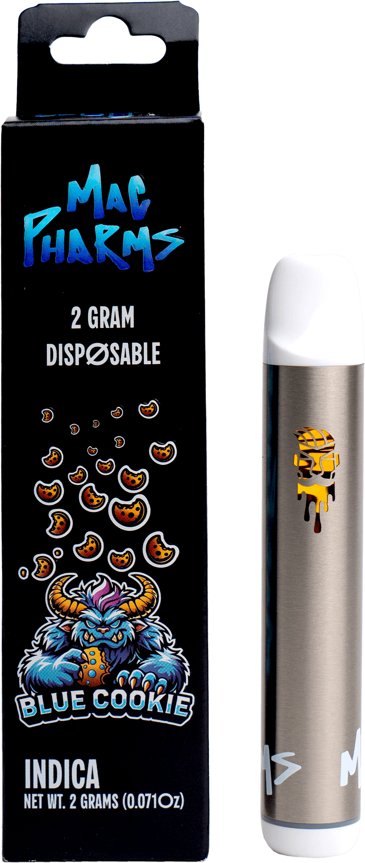 Photograph of product: Blue Cookie 2g AIO Disposable | Mac Pharms